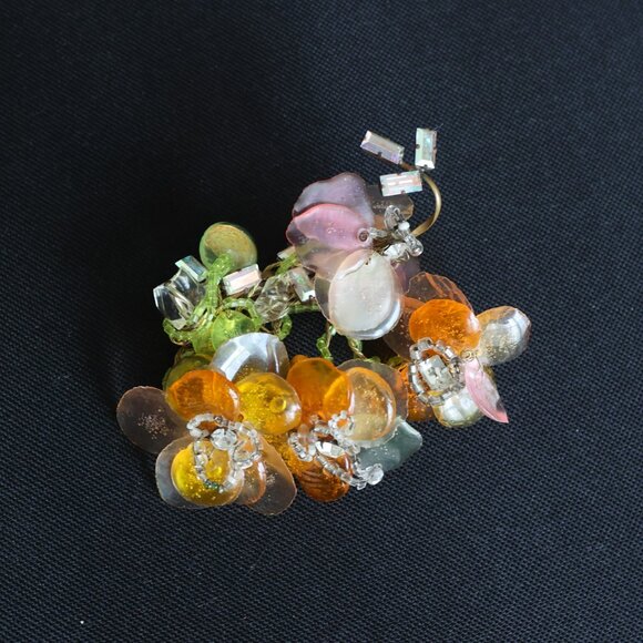 Christian Lacroix hand-wired animated impressionist flower petals BROOCH - Picture 7 of 9